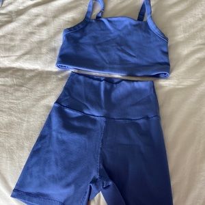 Offline by Aerie work out tank and biker short set